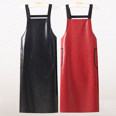 皮革简约手工防水防油免洗围裙