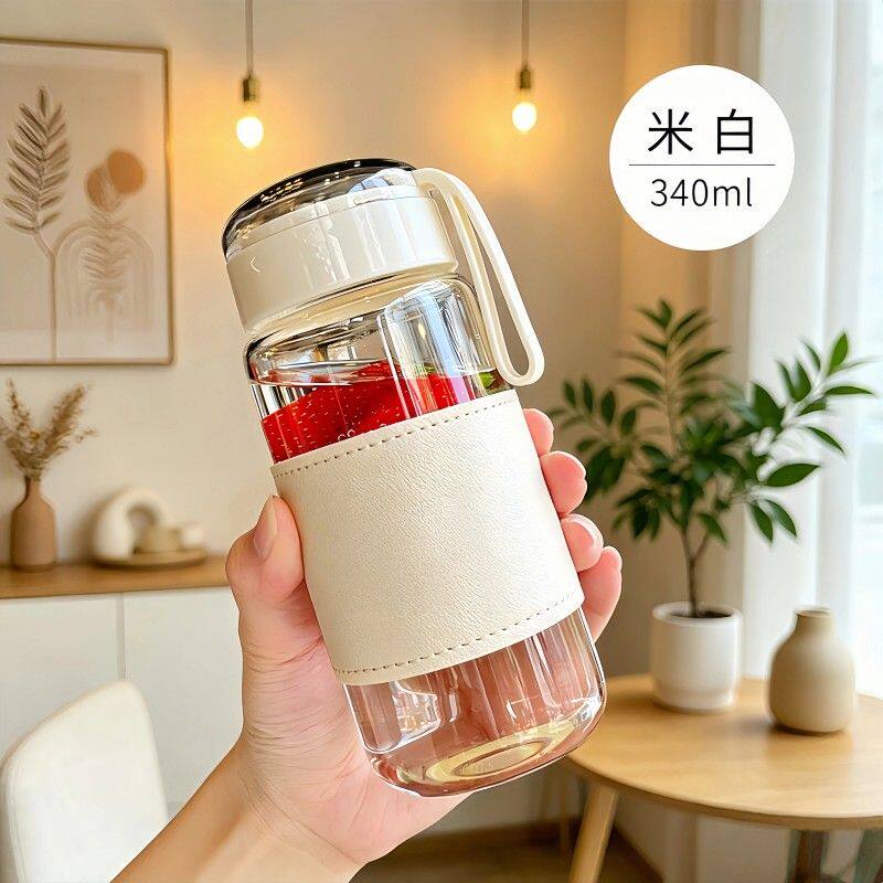 玻璃水杯女便携小巧可爱学生高颜值ins泡茶杯夏季喝水小杯子带盖