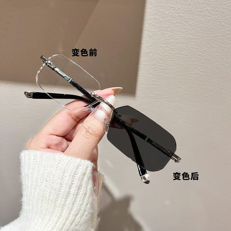 无框切边智能感光变色商务近视