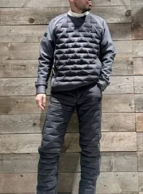 24114 日本奢侈贵牌BR高尔夫服装男士25秋冬羽绒保暖防风圆领卫衣