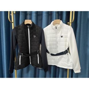 29D25 出口日本小怪兽高尔夫女士服装轻盈保暖字母花色棉服套装