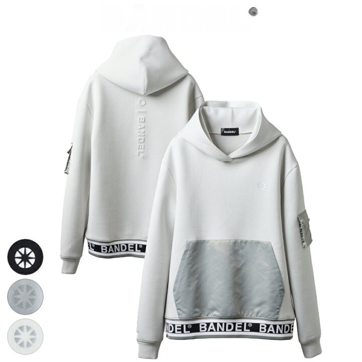 40B125 出口日本余高尔夫服装男士秋冬新品太空棉连帽口袋卫衣