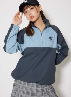 24316 日本奢侈贵族潮牌 Golf 女士秋冬双层防风防泼水半拉链卫衣