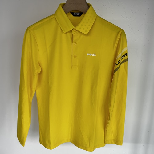 43F75 出口余韩单高尔夫球男士服装春夏新品翻领长袖上衣弹力速干