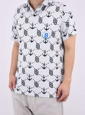 15y26 日本贵牌Muta 高尔夫男士夏季翻领短袖新款弹力速干透气