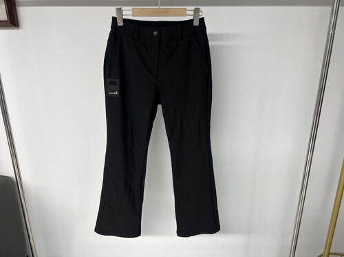 40B10 出口韩国余高尔夫球裤秋冬女子GOLF标志柔软保暖喇叭长裤