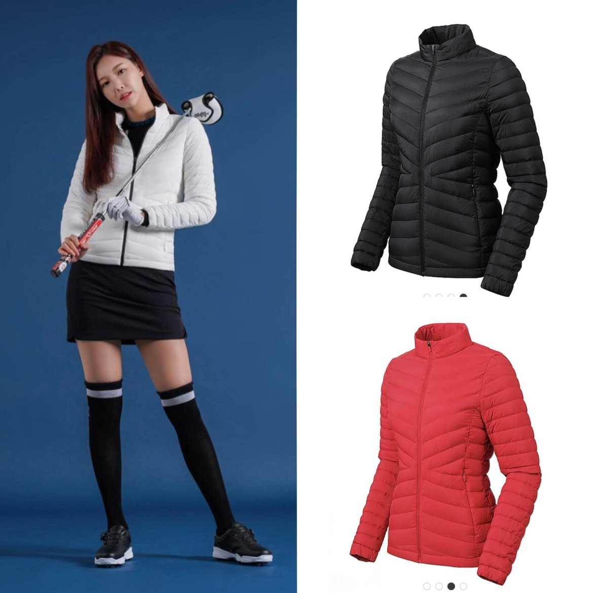 29F06 国内现货 韩国代购高尔夫服装女士轻量羽绒保暖外套