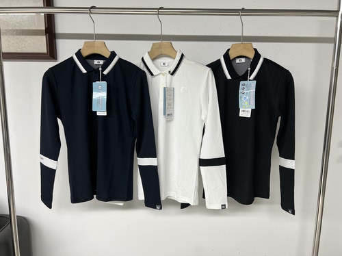 22331 日单 女士翻领polo长袖高尔夫球衣  弹力春夏新品 速干百搭