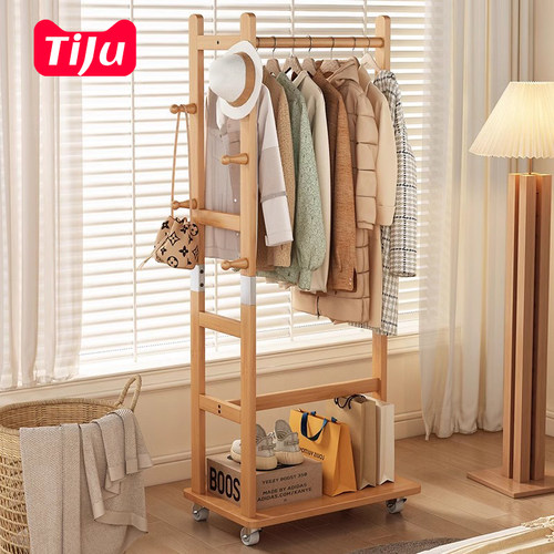 【超强承重优质木料】家用衣帽架