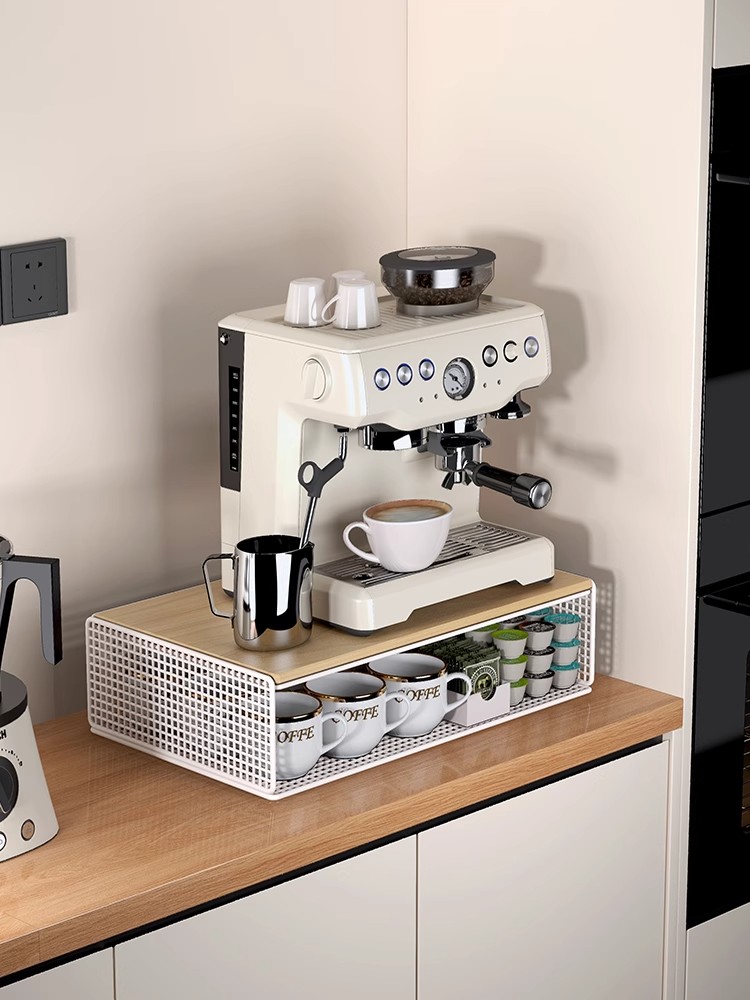 胶囊咖啡机收纳架展示桌桌面水杯茶包收纳盒公司茶柜杯子收纳架