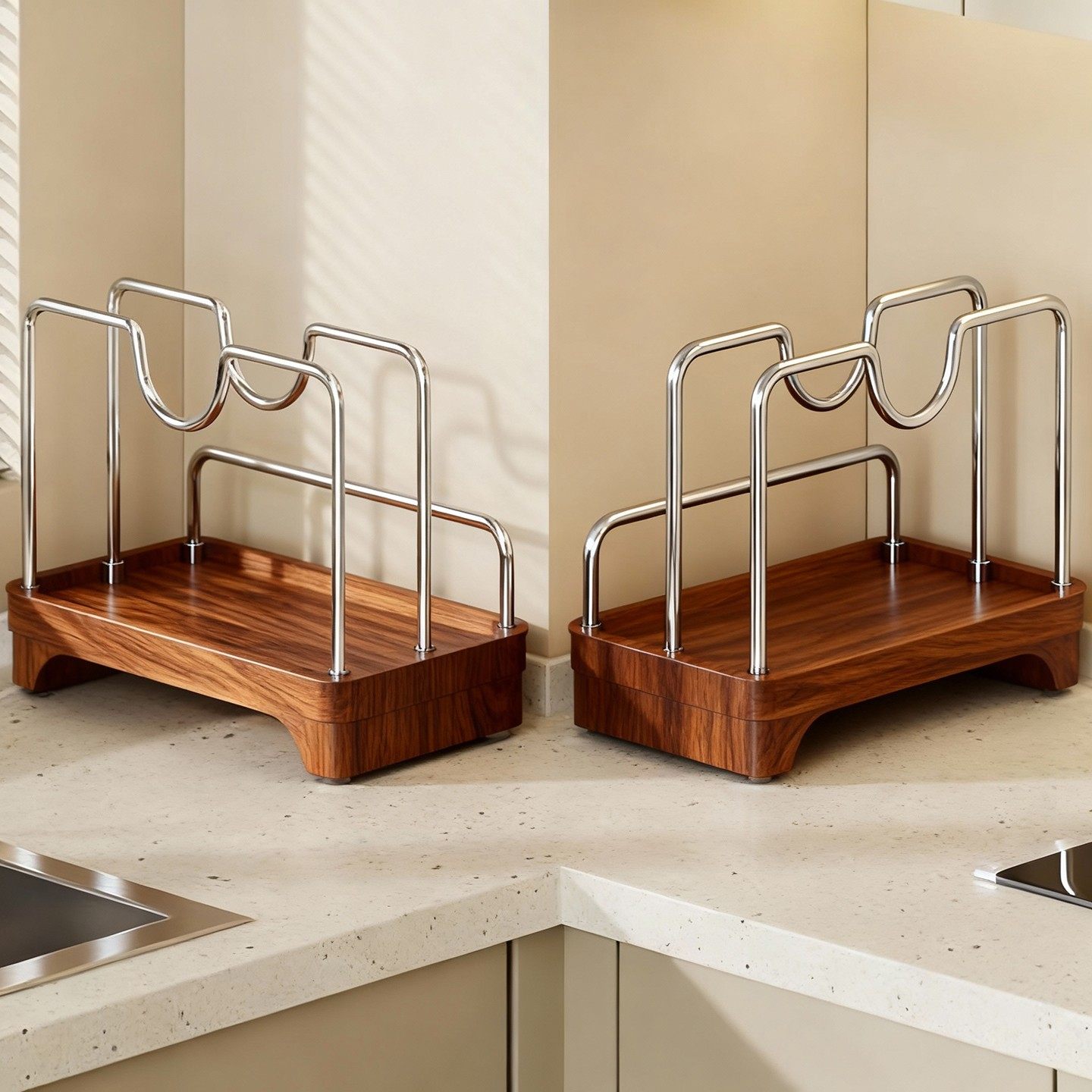 厨房多功能案板锅盖沥水收纳架子