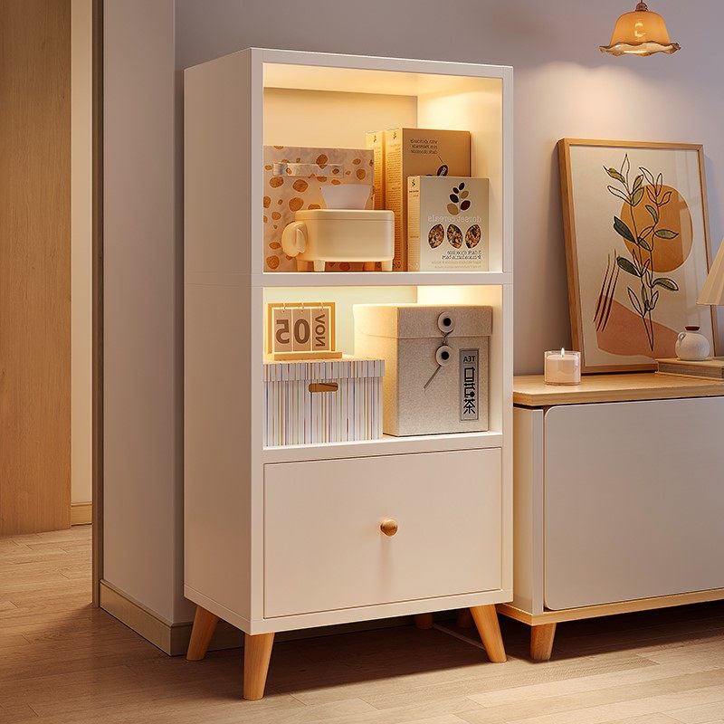 电视柜旁置物架客厅收纳柜子储物柜家用展示柜小书柜靠墙书架落地,住宅家具,单个书柜,淘宝优惠券,粉丝福利购,淘宝优惠卷