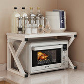 厨房微波炉置物架台面置物架子双层烤箱支架家用桌面多功能收纳层