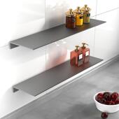 厨房置物架壁挂式 免打孔调味调料品架子浴室墙上一字隔板隔板收纳