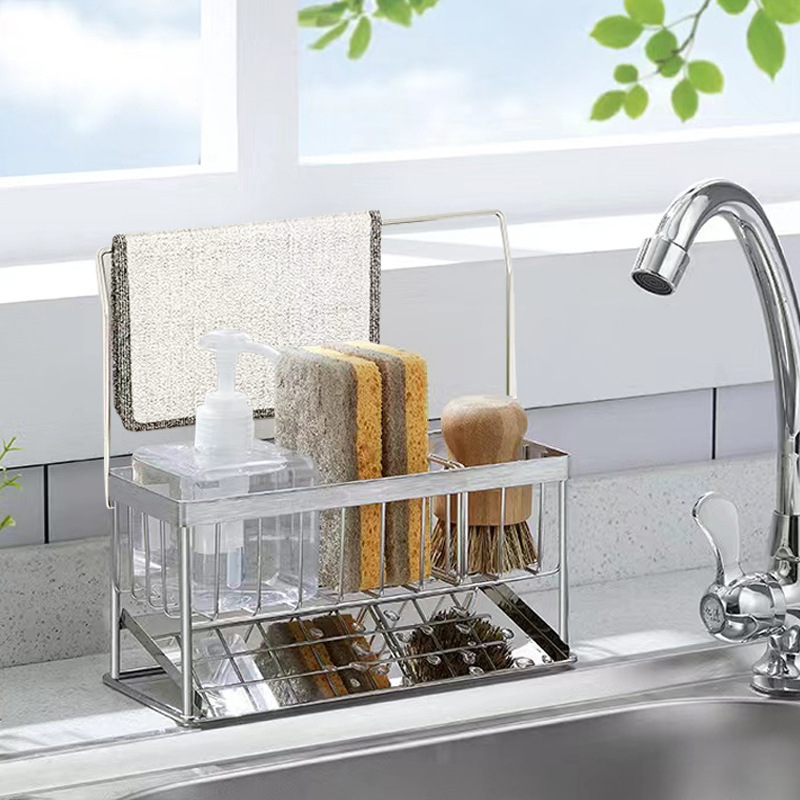 【抹布收纳沥水厨房置物架】