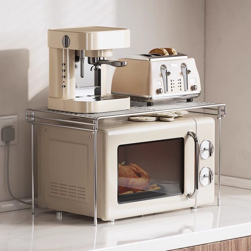 201不锈钢微波炉架子厨房置物架台面烤箱收纳架储物架橱柜分层架,家装主材,微波炉支架,淘宝优惠券,粉丝福利购,淘宝优惠卷