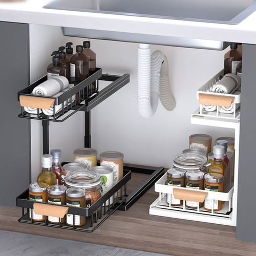 橱柜拉篮厨房推拉抽屉分层收纳