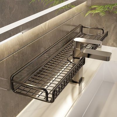 洗手台置物架壁挂式免打孔化妆室洗手间浴室洗手池洗漱台收纳架子