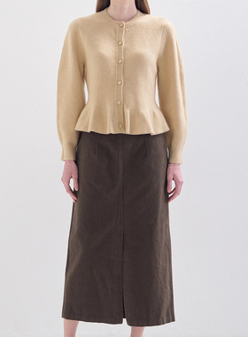 巨好看的一款针织衫 25冬LANV~新款圆领通勤百搭减龄木耳边毛衫