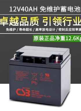 台湾希世比CSB GP12400 12V40AHUPS电池 蓄电池