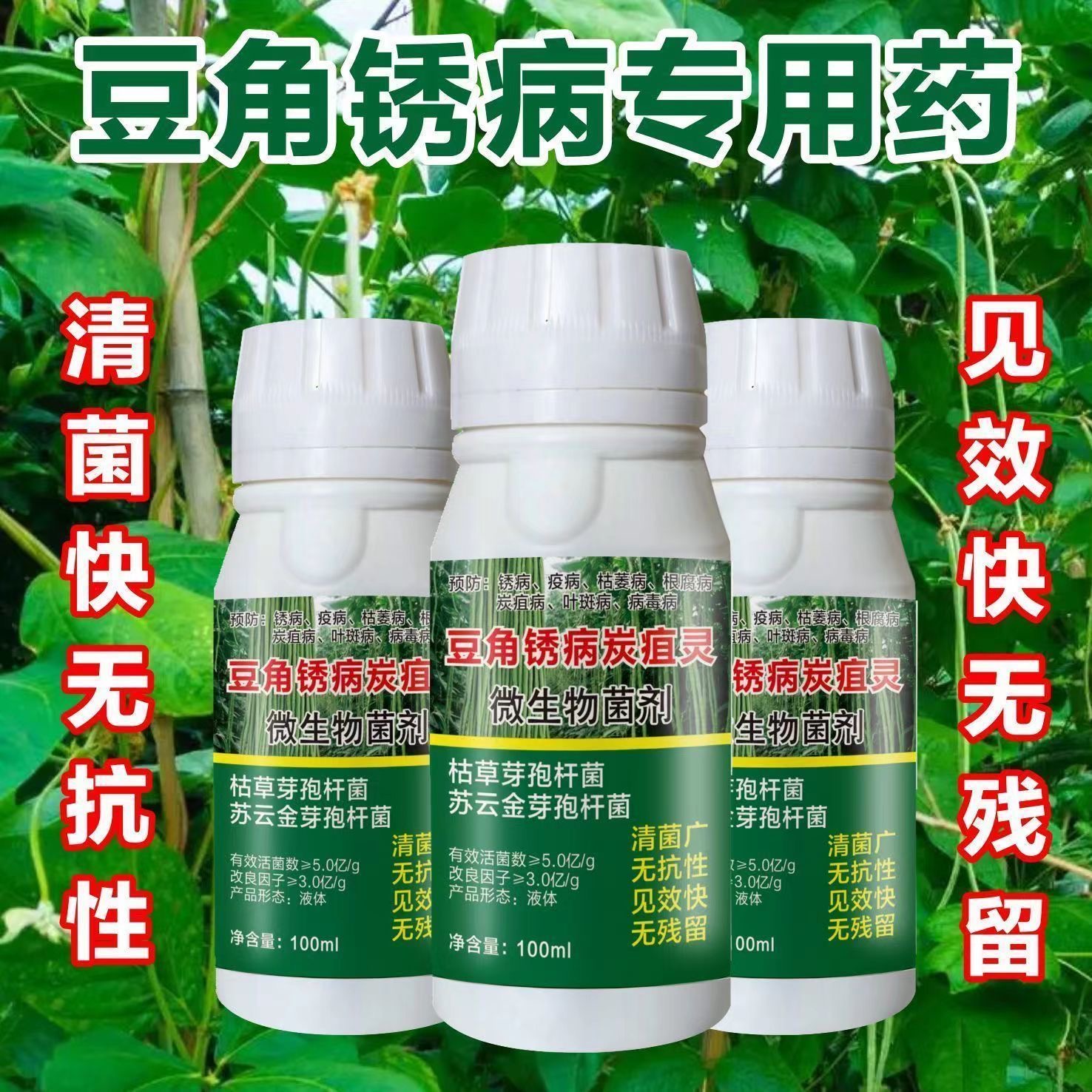 豆角锈病全治豆角专用药四季豆杀菌根腐病绣病叶霉病灰霉叶斑
