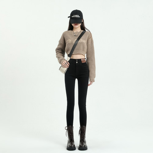 牛仔裤女小脚铅笔裤九分