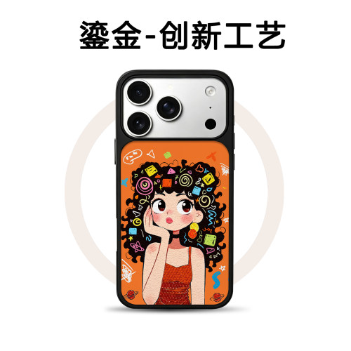 鎏金磁吸玻璃手机壳适用苹果型号
