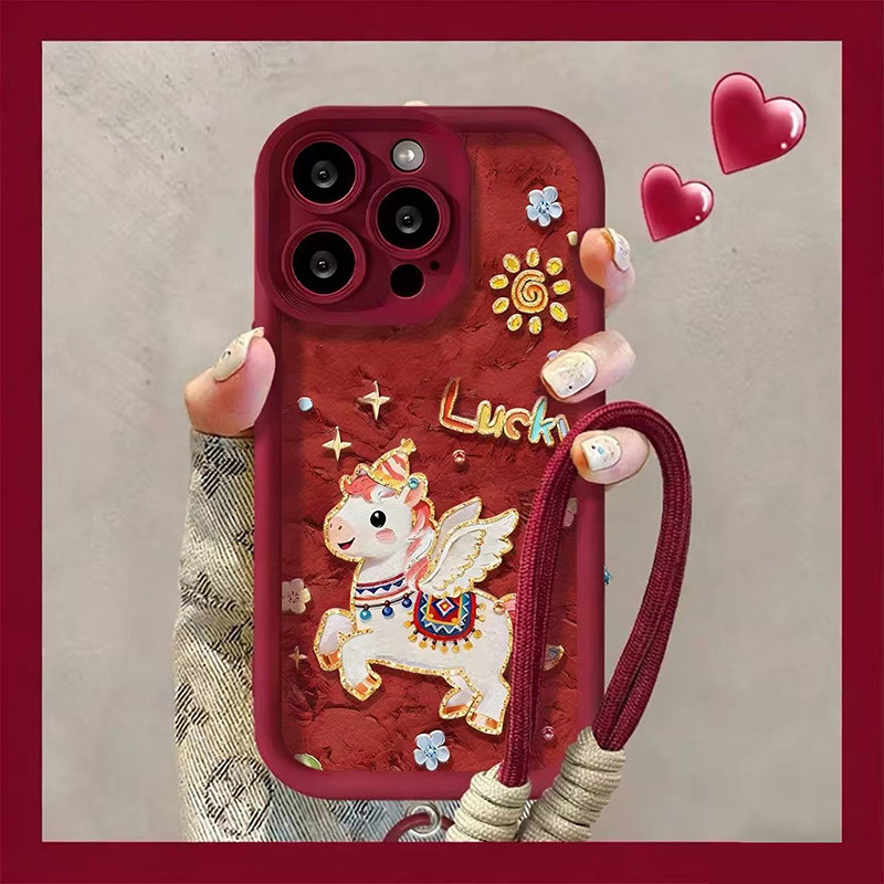 彩虹飞马适用OPPOfindx9Pro/x8s新款2026手机壳x7女Reno15Pro/14/13防摔k12s硅胶a6/a5真我15/GT8Pro保护套