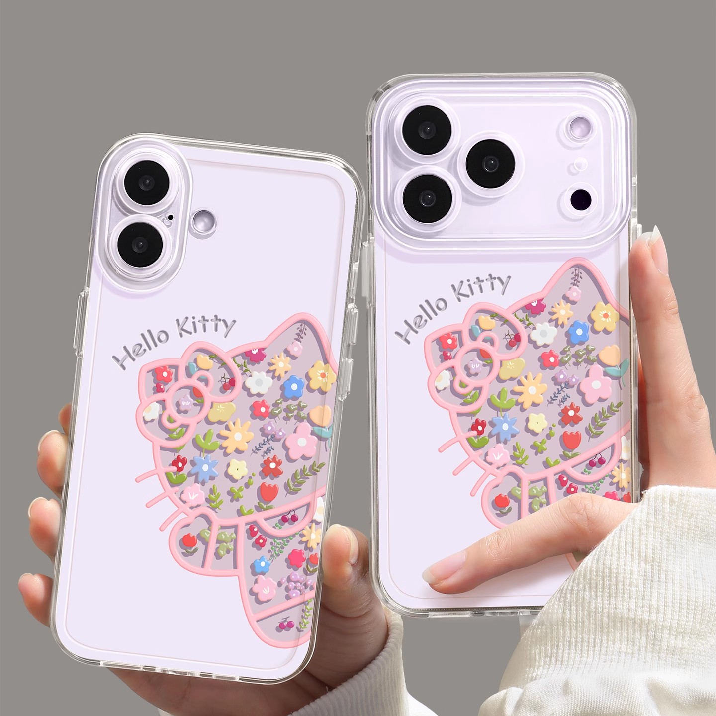 【碎花KT猫】硅胶全包防摔手机壳