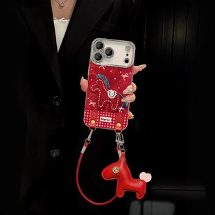 刺绣小马适用小米17/15/14Pro手机壳13/12女新款2026红米k90/80/70/60镜头膜note15Pro/14防摔Civi4Pro保护套