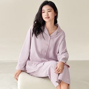 2024秋季 新品 优质面料莫代尔睡衣休闲女宽松外穿家居服纯色套装