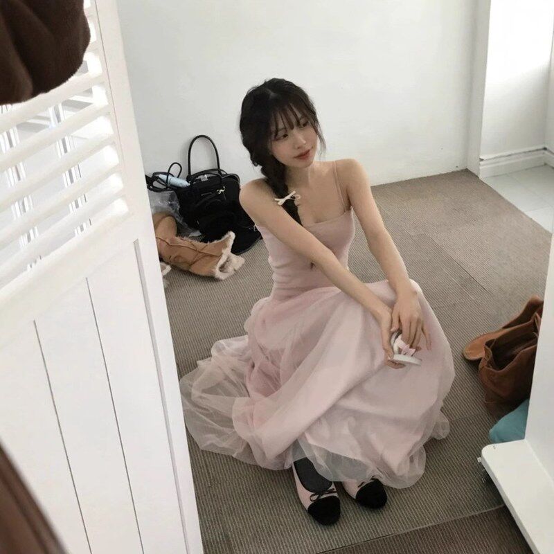 吊带裙加开衫两件套气质连衣裙法式吊带背心女轻奢高级感清纯掐腰