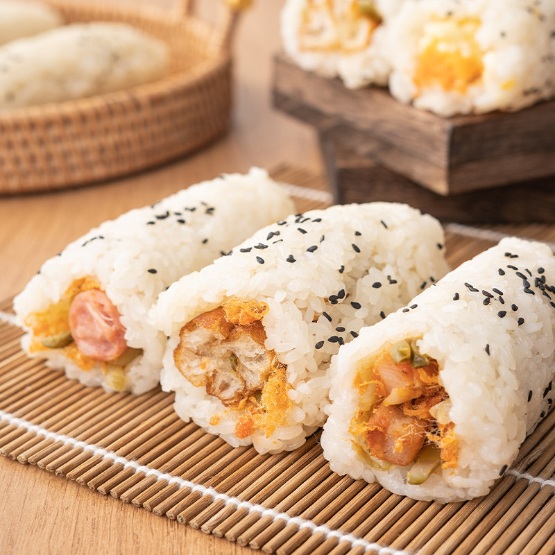 粮觅油条饭团速食早餐半成品热狗手工糯米紫米粢饭团懒人微波食品