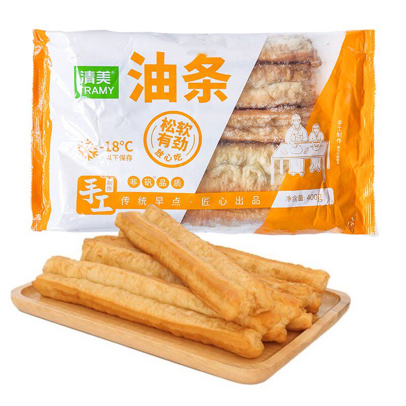 清美油条手工制作上海特产放心无明矾油条速冻方便早餐半成品家用