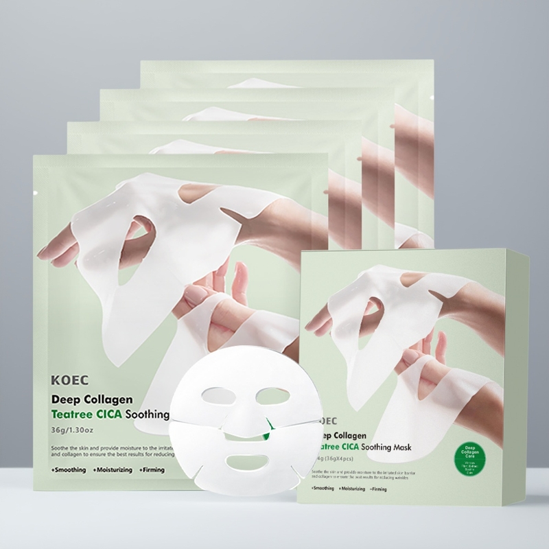 KOEC茶树CICA面膜胶原蛋白补水保湿透明面膜Bio-Collagen