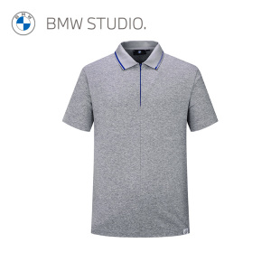 BMW 100%棉 Studio宝马男装 夏季 t恤POLO衫 拉链设计短袖 新款 男