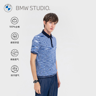 POLO领短袖 新款 Studio宝马男装 毛衣男士 BMW 时尚 春夏季 100%棉