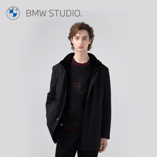 保暖舒适休闲连帽百搭男士 BMW 2023早春新款 Studio宝马男装 大衣