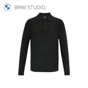 【100%羊毛】BMW Studio宝马男装春秋季通勤针织衫polo领毛衣男士