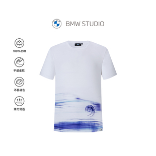 STUDIO寶馬男裝 春夏時(shí)尚 100%棉 圓領(lǐng)純棉短袖 T恤男士 BMW