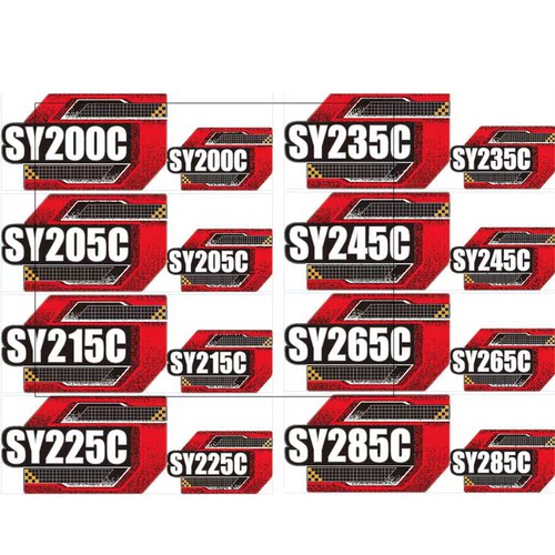 三一国四最新款挖机车标贴纸SY60C/135C185C/200C/215C/285C型号