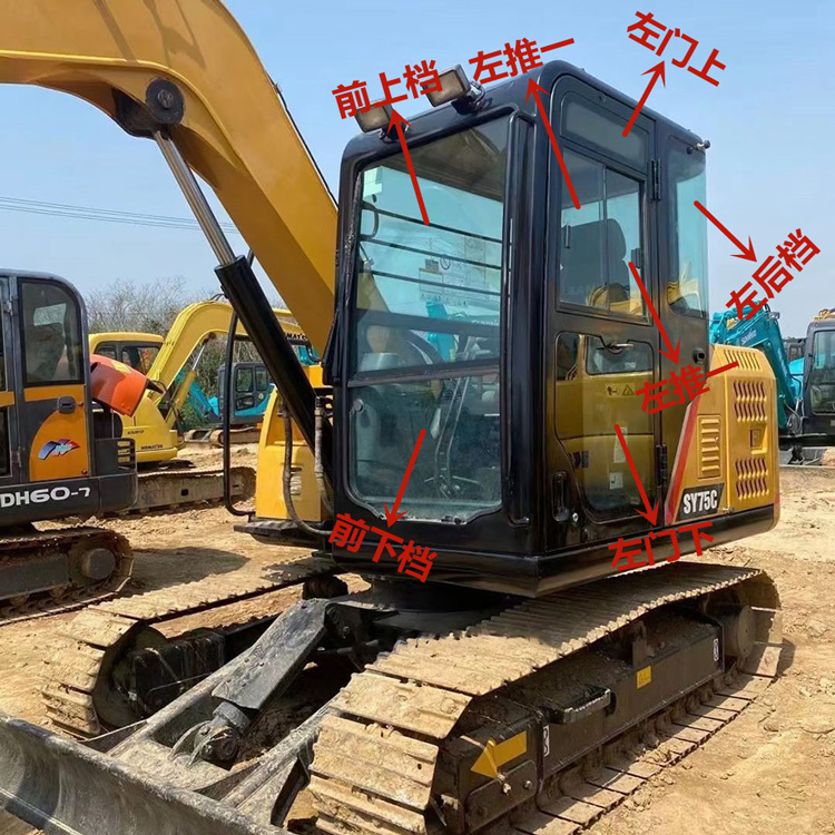 挖掘机配件 三一SY55C 60C 65C 75C-9驾驶室挡风玻璃前档后档玻璃