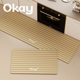 okay木质条纹厨房地垫吸水吸油防滑耐脏脚垫高级感百搭简约地垫子