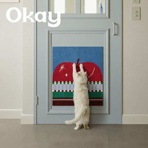 okay星芒红苹猫抓垫耐抓加厚耐磨玩具背胶猫抓板沙发家具保护贴墙