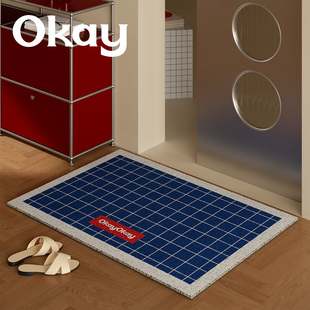 okay白崖日记丝圈入户地垫门口家用可裁剪 pvc耐脏防滑除尘脚垫子