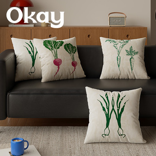 okay保卫萝卜简约客厅抱枕套沙发抱枕靠垫办公室腰枕套床头靠背垫