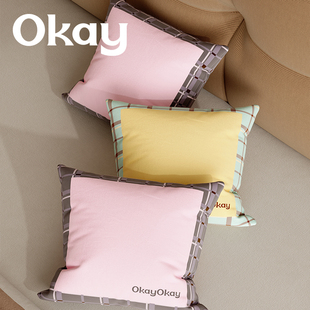 okay摩登格调简约客厅抱枕套沙发抱枕靠垫办公室腰枕套床头靠背垫