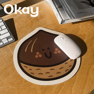 okay 坚果鼠标垫女生可爱韩系简约ins风办公桌创意高颜值桌垫防滑
