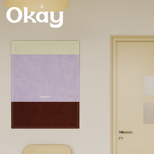 饰布背景卧室床头挂毯 okay清简线条挂布百搭高级感客厅餐厅墙面装