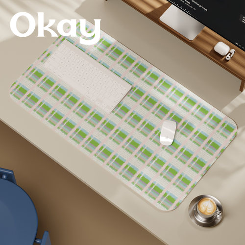 okay夏橘风信鼠标垫家用办公书桌垫简约高级感电竞电脑键盘桌面垫